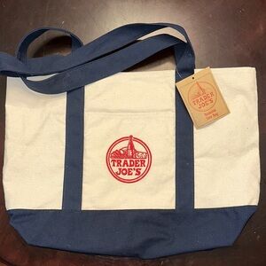 Trader Joe's Canvas Tote with Red Logo